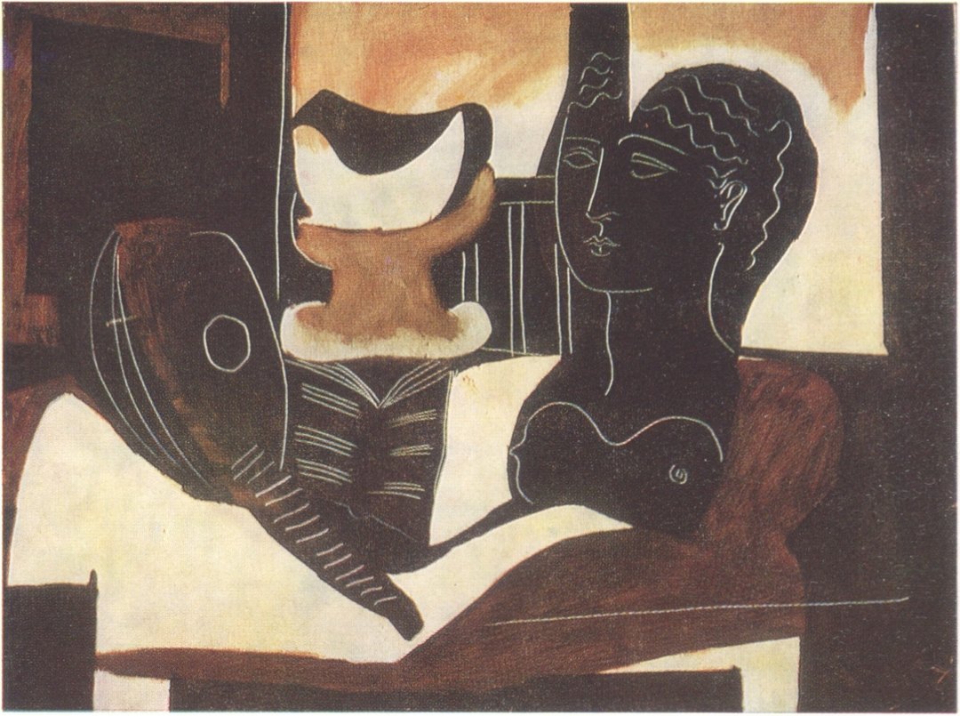 30. Пабло Пикассо. Натюрморт с античной головой. 1925