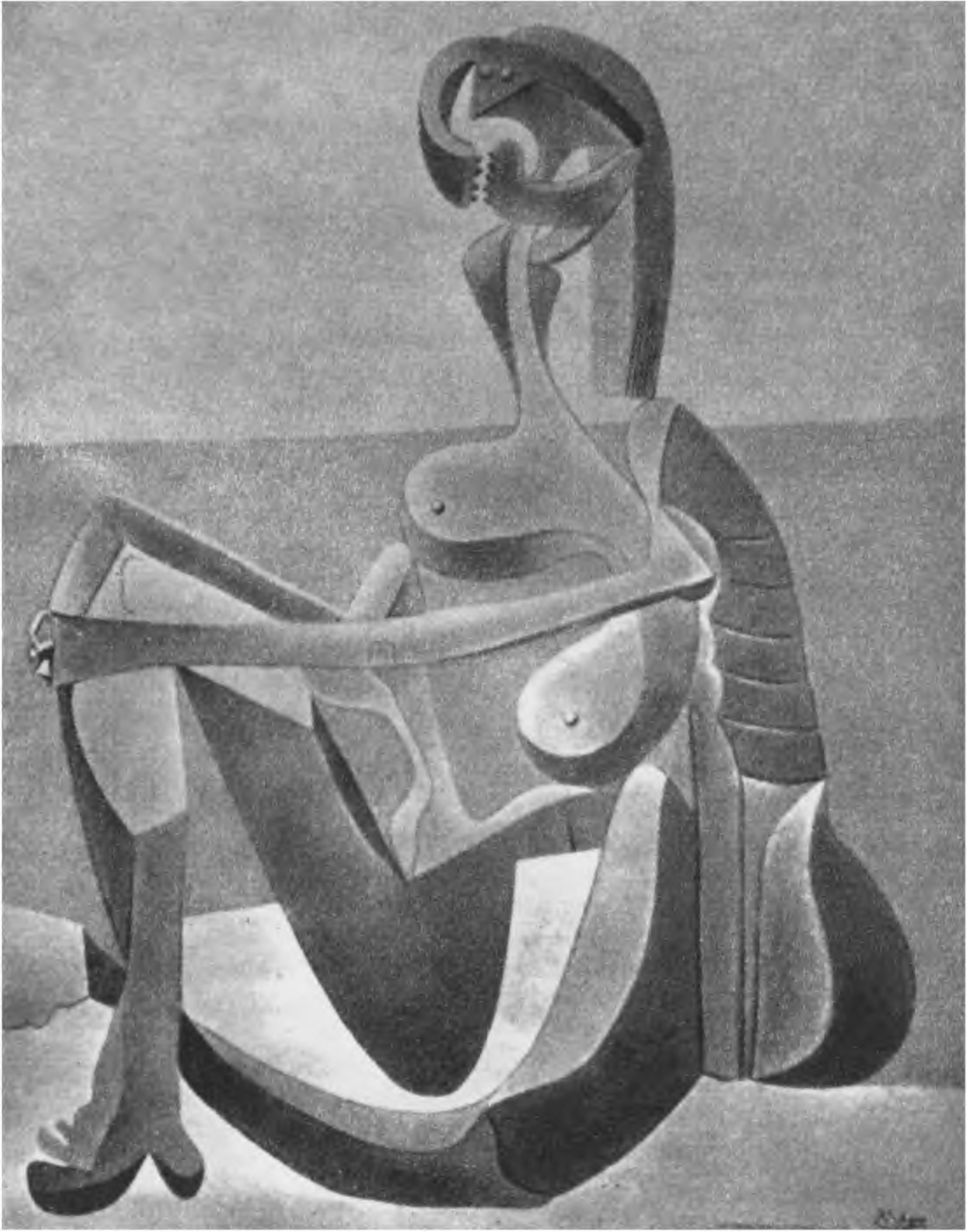 Девушка на морском берегу. 1929 г.