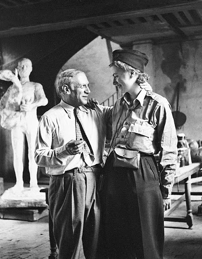 Пабло Пикассо и Ли Миллер. Фото 1944 г