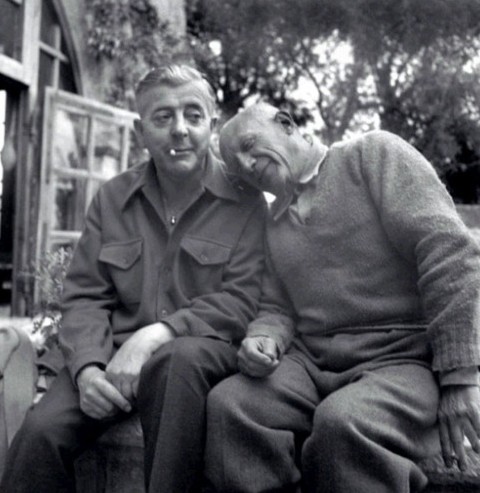 Пабло Пикассо с Жаком Превером. Фотограф Борис Липницкий, 1951 г