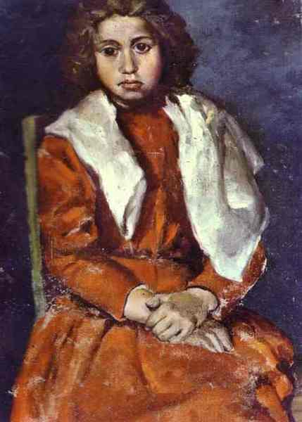 Пабло Пикассо "Босоногая девочка. Фрагмент." (1895 год)