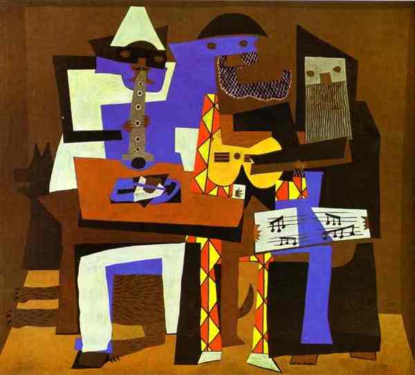 Пабло Пикассо "Три музыканта." (1921 год)