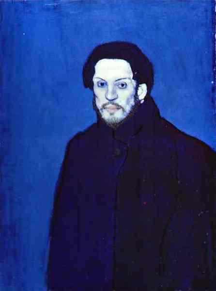Пабло Пикассо "Автопортрет в голубой период." (1901 год)