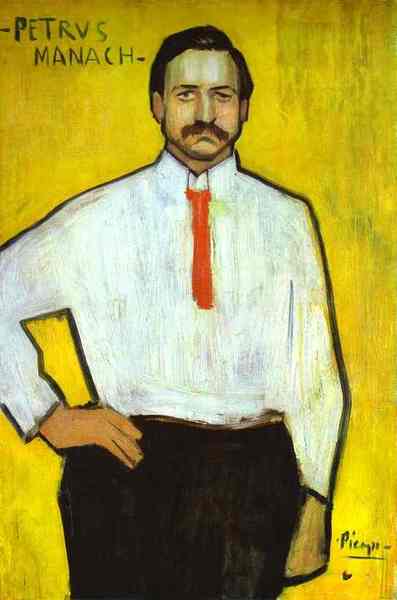 Пабло Пикассо "Портрет торговца картинами Педро Манача." (1901 год)