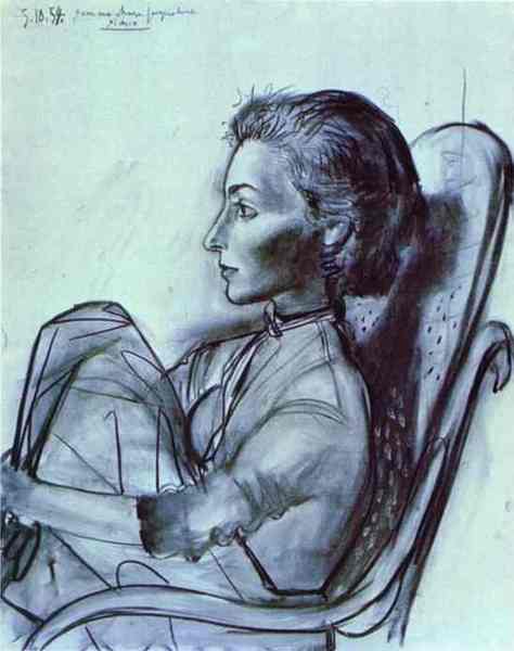 Пабло Пикассо "Жаклин Рок." (1954 год)