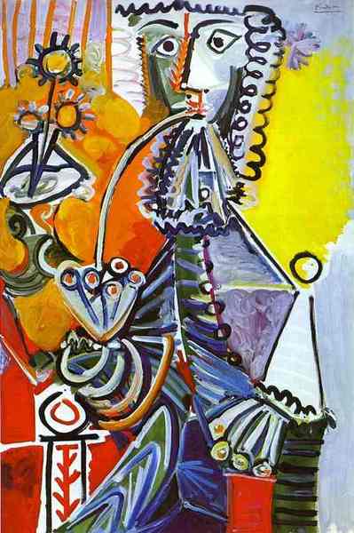 Пабло Пикассо "Кавалер с трубкой." (1968 год)