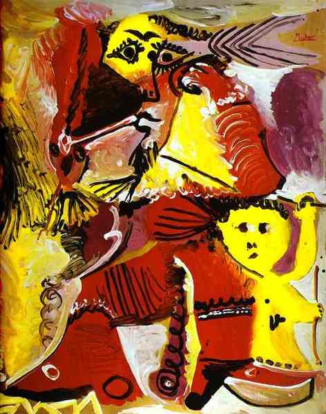 Пабло Пикассо "Фигура Рембрандта и Эрос." (1969 год)
