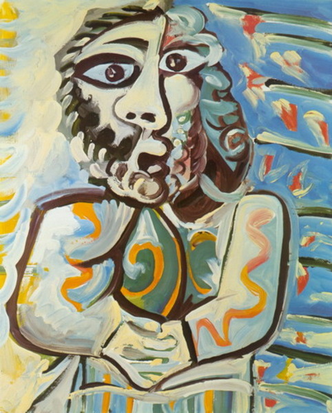 Пабло Пикассо "Бюст мужчины со скрещенными руками." (1971 год)