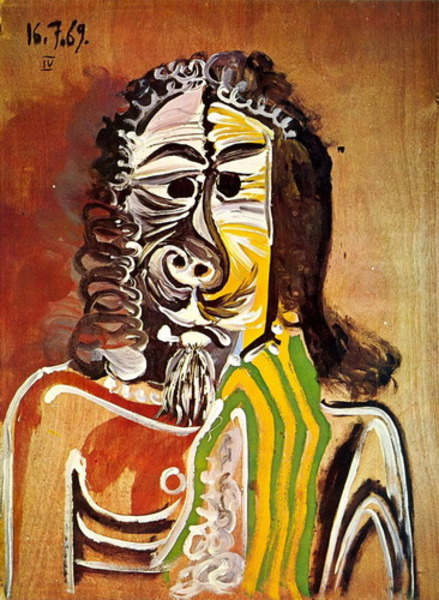 Пабло Пикассо "Бородатый мужчина." (1969 год)