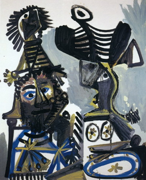 Пабло Пикассо "Мужчина, женщина и ребенок." (1972 год)