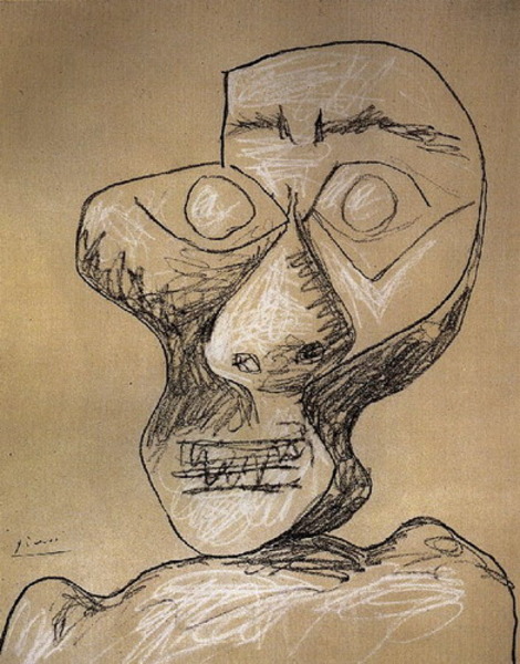 Пабло Пикассо "Голова" (Автопортрет)." (1972 год)