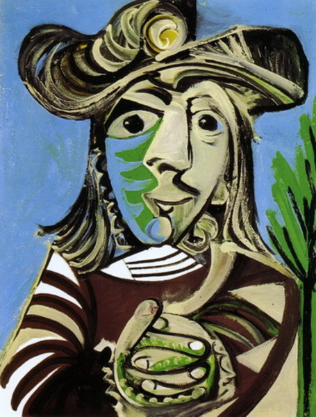 Пабло Пикассо "Бюст мужчины со сложенными руками." (1969 год)