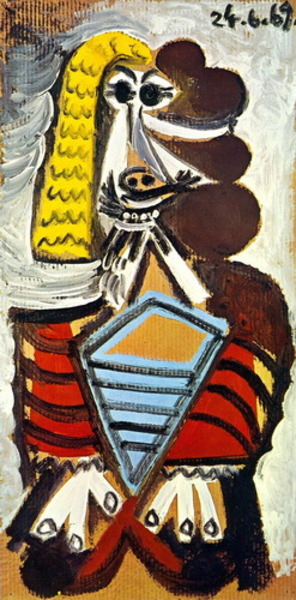 Пабло Пикассо "Сидящий мужчина 1." (1969 год)