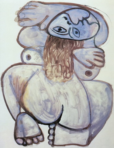 Пабло Пикассо "Обнаженная на корточках." (1971 год)