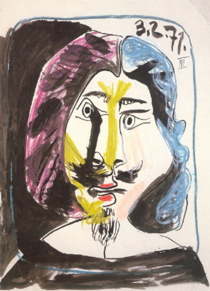Пабло Пикассо "Портрет мушкетера." (1971 год)