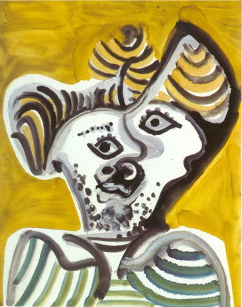 Пабло Пикассо "Голова мужчины 3." (1972 год)