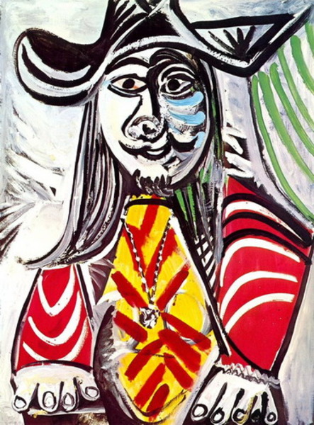 Пабло Пикассо "Человек с медальоном." (1969 год)