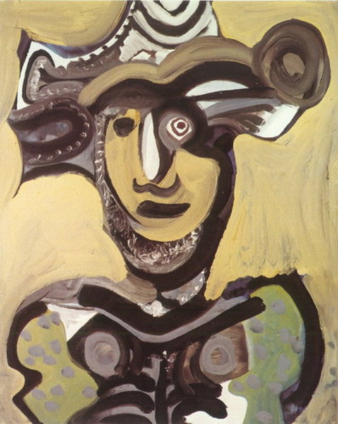 Пабло Пикассо "Бюст мушкетера." (1972 год)