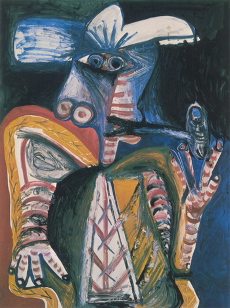 Пабло Пикассо "Мужчина с трубкой." (1971 год)