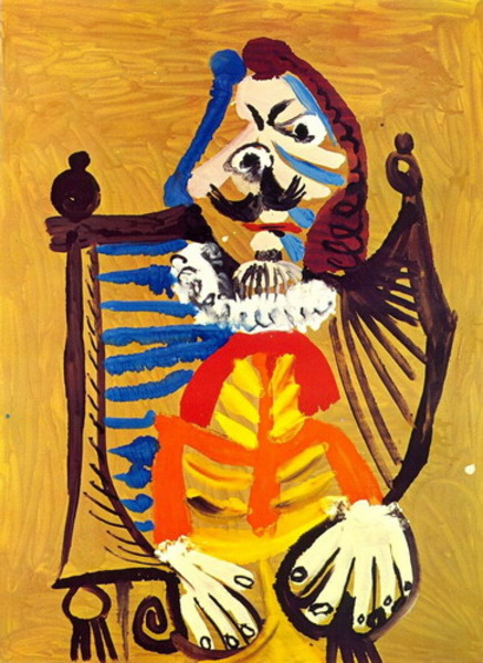 Пабло Пикассо "Мужчина в кресле 3." (1969 год)