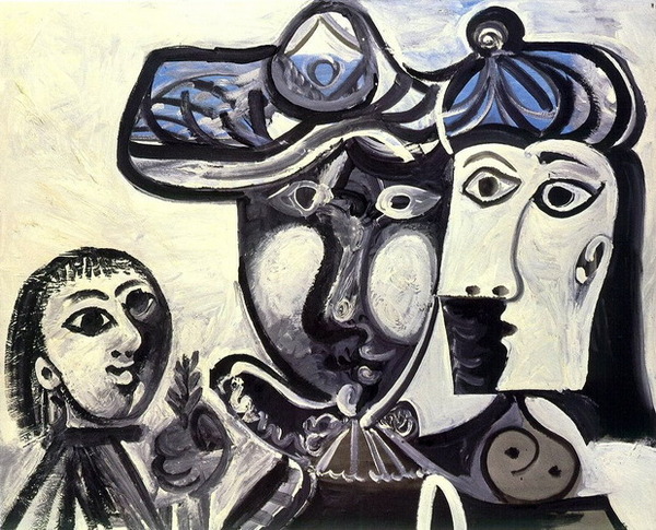 Пабло Пикассо "Мужчина, женщина и ребенок." (1969 год)