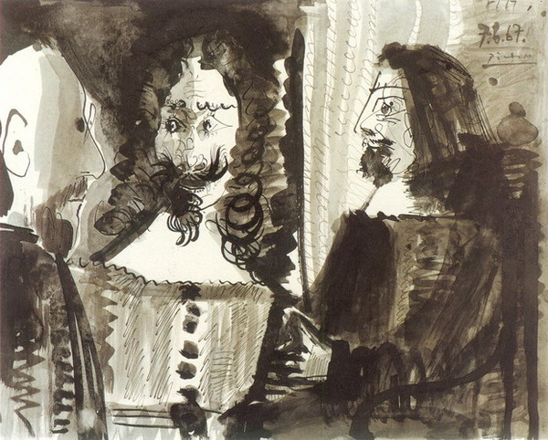 Пабло Пикассо "Сидящие мужчины." (1967 год)