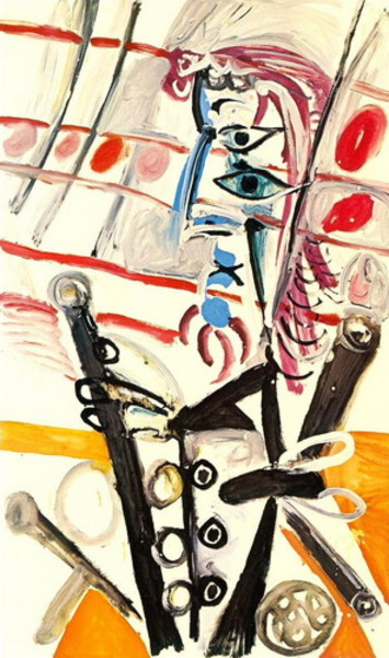 Пабло Пикассо "Пьеро с ." (1969 год)