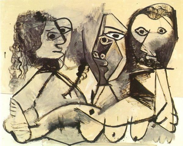 Пабло Пикассо "Три персонажа." (1971 год)