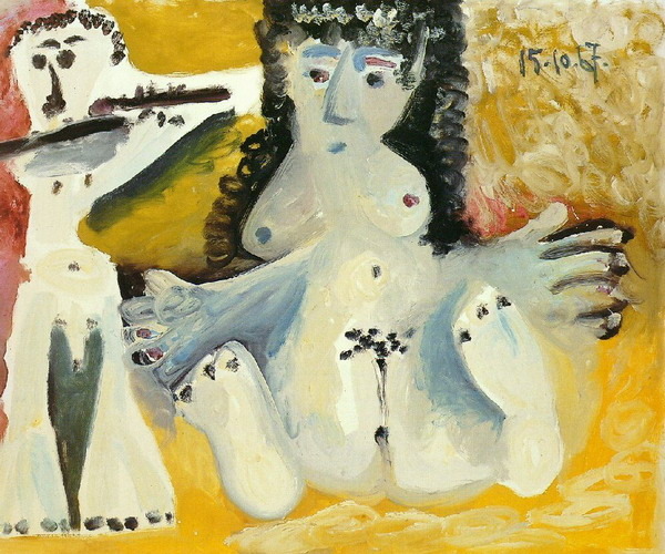 Пабло Пикассо "Обнаженные мужчина и женщина 4." (1967 год)