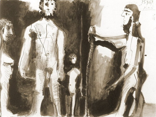 Пабло Пикассо "Четыре обнаженных персонажа." (1967 год)