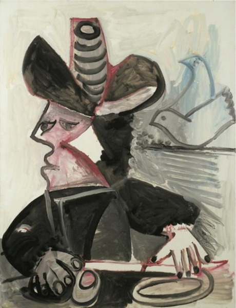 Пабло Пикассо "Мушкетер с птицей II." (1972 год)