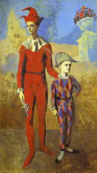 Пабло Пикассо "Акробат и молодой Арлекин." (1905 год)
