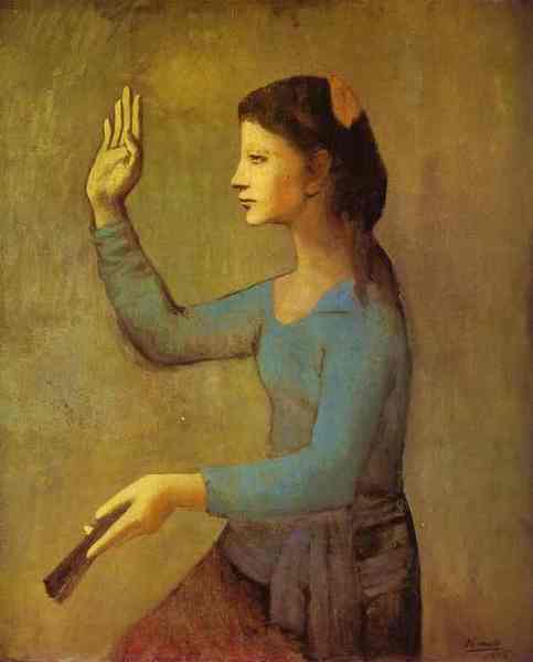 Пабло Пикассо "Дама с веером." (1905 год)