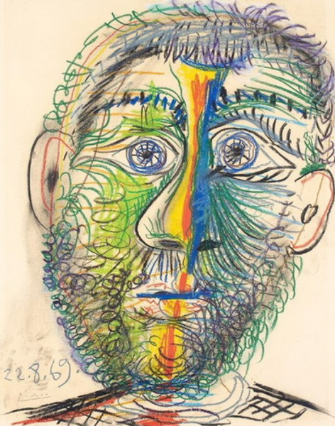 Пабло Пикассо "Голова мужчины 6." (1969 год)