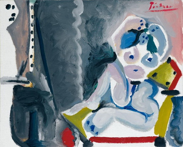 Пабло Пикассо "Художник и модель." (1965 год)