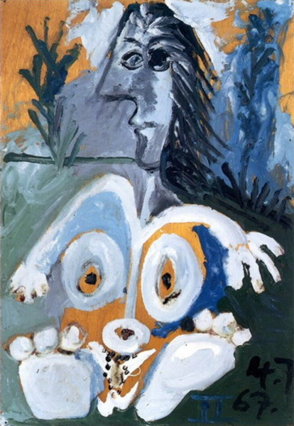 Пабло Пикассо "Обнаженная на траве." (1967 год)