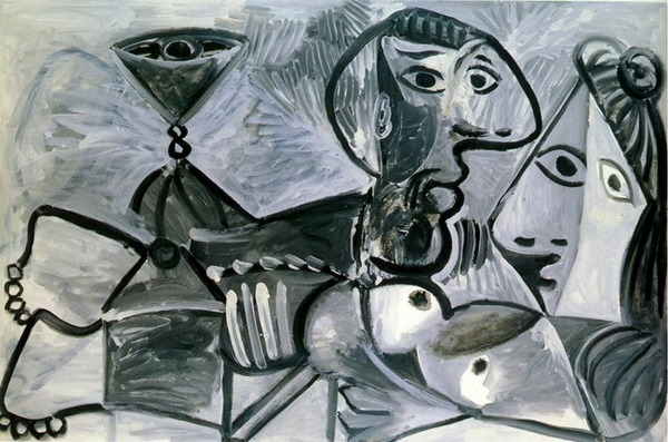 Пабло Пикассо "Пара с бокалом." (1969 год)