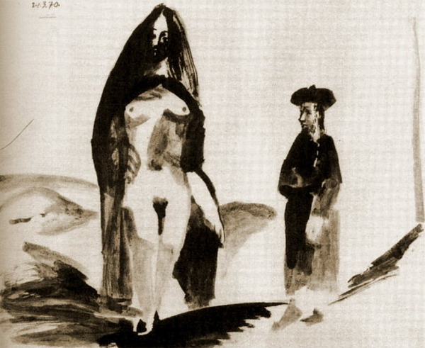 Пабло Пикассо "Обнаженные мужчина и женщина." (1970 год)