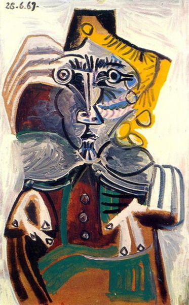 Пабло Пикассо "Человек в кресле 1." (1969 год)