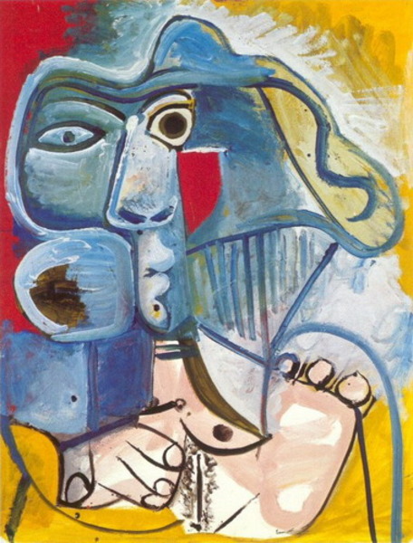 Пабло Пикассо "Сидящая обнаженная в шляпе." (1971 год)