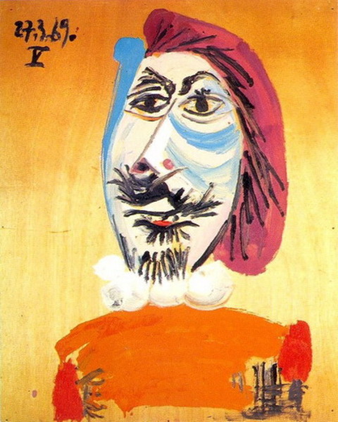 Пабло Пикассо "Голова мужчины 10." (1969 год)