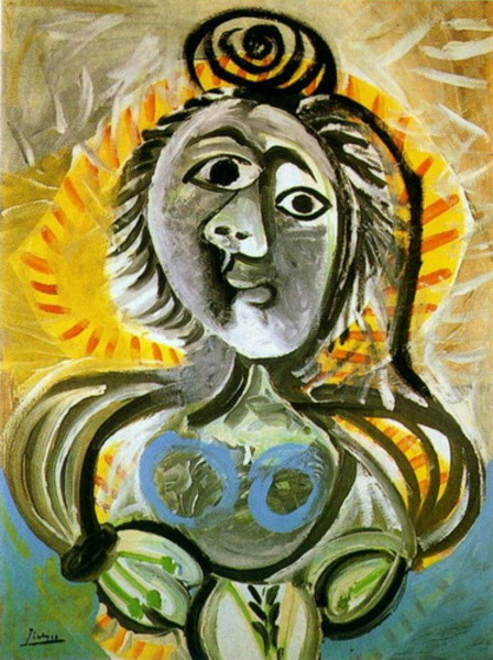 Пабло Пикассо "Женщина в кресле." (1970 год)