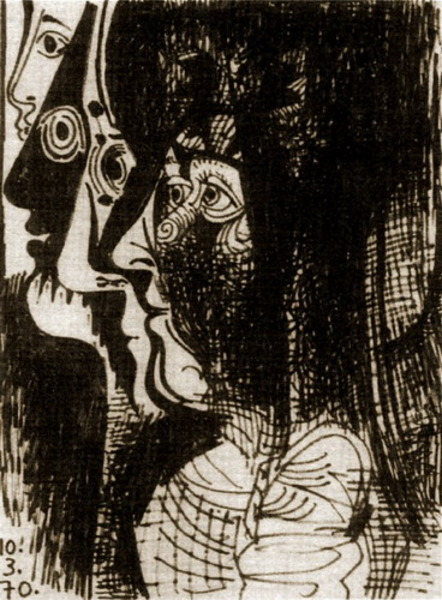 Пабло Пикассо "Профили." (1970 год)