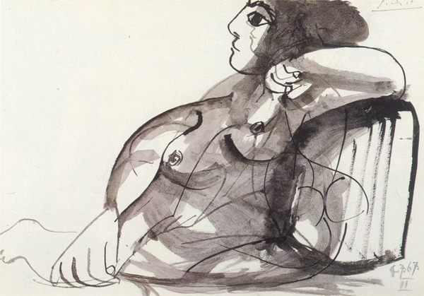 Пабло Пикассо "Обнаженная женщина." (1967 год)