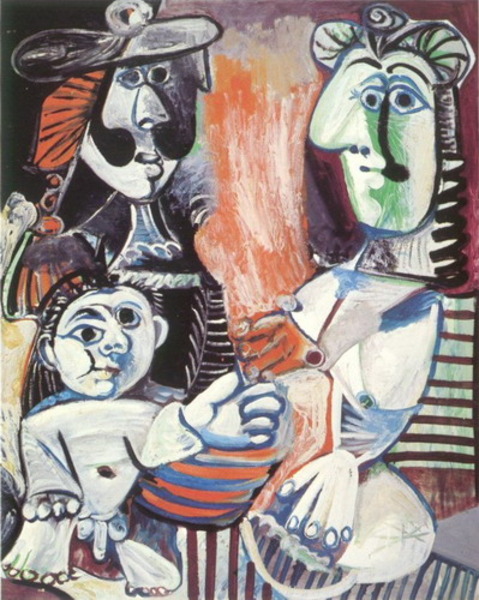 Пабло Пикассо "Мужчина, женщина и ребенок 2." (1970 год)
