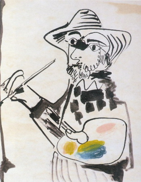Пабло Пикассо "Художник." (1971 год)