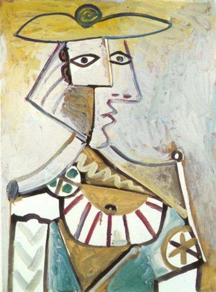 Пабло Пикассо "Бюст в шляпе 1." (1971 год)