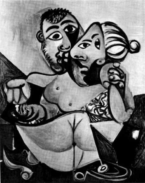 Пабло Пикассо "Сидящая пара." (1970 год)