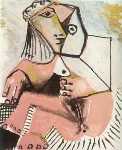 Пабло Пикассо "Сидящая обнаженная 1." (1971 год)