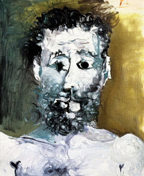 Пабло Пикассо "Бюст бородатого мужчины." (1965 год)